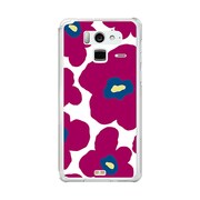 F-07E-YCM2P0024-78 [オリジナルデザイン docomo F-07E Disney Mobile ケース (ルーズフラワーコレクション ダークパープル)]