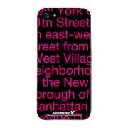 iPhone5-YCM2P0002-78 [オリジナルデザイン apple iPhone5 アイフォン5 ケース (NewYork Typography ピンク)]