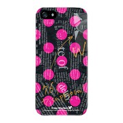iPhone5-YCM2P0032-78 [オリジナルデザイン apple iPhone5 アイフォン5 ケース (News-paper-Dot ブラック)]