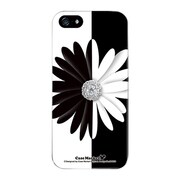 iPhone5-YCM2P0040-78 [オリジナルデザイン apple iPhone5 アイフォン5 ケース (B&W・フラワー)]