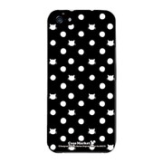 iPhone5-YCM2P0052-78 [オリジナルデザイン apple iPhone5 アイフォン5 ケース (ネコと水玉 黒地)]