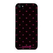 iPhone5-YCM2P0059-78 [オリジナルデザイン apple iPhone5 アイフォン5 ケース (Dot Pattern Micro ブラック & ピンク)]