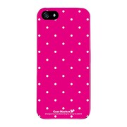 iPhone5-YCM2P0060-78 [オリジナルデザイン apple iPhone5 アイフォン5 ケース (Dot Pattern Micro ピンク & ホワイト)]