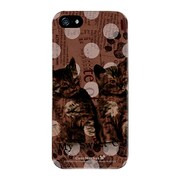 iPhone5-YCM2P0072-78 [オリジナルデザイン apple iPhone5 アイフォン5 ケース (Catウォールペーパー ブラウン)]