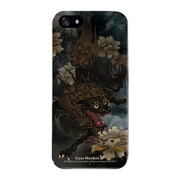 iPhone5-YCM2P0109-78 [オリジナルデザイン apple iPhone5 アイフォン5 ケース (唐獅子牡丹ダーク)]