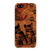 iPhone5-YCM2P0214-78 [オリジナルデザイン apple iPhone5 アイフォン5 ケース (Catウォールペーパー オレンジ)]