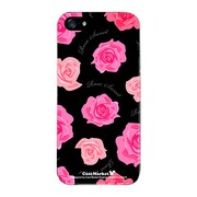 iPhone5-YCM2P0244-78 [オリジナルデザイン apple iPhone5 アイフォン5 ケース (ローズスウィート ブラック)]