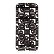 iPhone5-YCM2P0250-78 [オリジナルデザイン apple iPhone5 アイフォン5 ケース (ブラックスターフラワー LOVE & PEACE)]