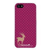 iPhone5-YCM2P0283-78 [オリジナルデザイン apple iPhone5 アイフォン5 ケース (Dot Reindeer パープル)]