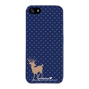 iPhone5-YCM2P0284-78 [オリジナルデザイン apple iPhone5 アイフォン5 ケース (Dot Reindeer ブルー)]