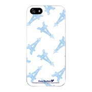 iPhone5-YCM2P0287-78 [オリジナルデザイン apple iPhone5 アイフォン5 ケース (エッフェル塔コレクション ホワイトブルー)]