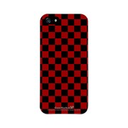 iPhone5-YCM2P0352-78 [オリジナルデザイン apple iPhone5 アイフォン5 ケース (レッド & ブラック 市松柄)]