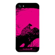 iPhone5-YCM2P0442-78 [オリジナルデザイン apple iPhone5 アイフォン5 ケース (サバンナ チーター ピンクプレート)]