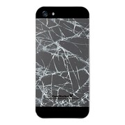 iPhone5-YCM2P0553-78 [オリジナルデザイン apple iPhone5 アイフォン5 ケース (フェイククラッシュ グレイ)]
