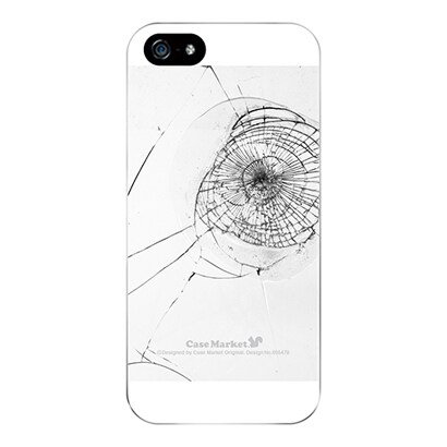 iPhone5-YCM2P0554-78 [オリジナルデザイン apple iPhone5 アイフォン5 ケース (フェイククラッシュ ホワイト)]