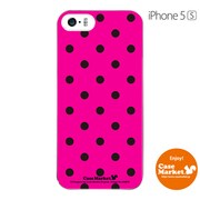 iPhone5s-YCM2P0009-78 [オリジナルデザイン apple iPhone5s アイフォン5s ケース (Dot Pattern ピンク & ブラック)]