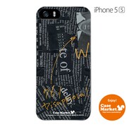iPhone5s-YCM2P0025-78 [オリジナルデザイン apple iPhone5s アイフォン5s ケース (News-paper ブラック)]