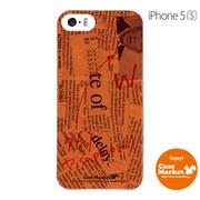 iPhone5s-YCM2P0027-78 [オリジナルデザイン apple iPhone5s アイフォン5s ケース (News-paper オレンジ)]