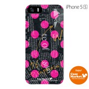 iPhone5s-YCM2P0032-78 [オリジナルデザイン apple iPhone5s アイフォン5s ケース (News-paper-Dot ブラック)]