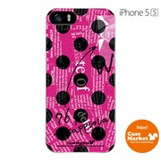 iPhone5s-YCM2P0033-78 [オリジナルデザイン apple iPhone5s アイフォン5s ケース (News-paper-Dot ピンク)]