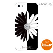 iPhone5s-YCM2P0040-78 [オリジナルデザイン apple iPhone5s アイフォン5s ケース (B&W・フラワー)]