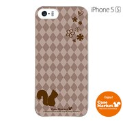 iPhone5s-YCM2P0054-78 [オリジナルデザイン apple iPhone5s アイフォン5s ケース (ブラウン & リス)]