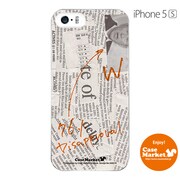 iPhone5s-YCM2P0065-78 [オリジナルデザイン apple iPhone5s アイフォン5s ケース (News-paper ホワイト)]