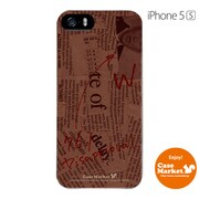iPhone5s-YCM2P0066-78 [オリジナルデザイン apple iPhone5s アイフォン5s ケース (News-paper ブラウン)]