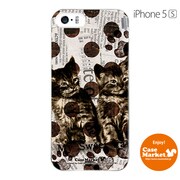 iPhone5s-YCM2P0071-78 [オリジナルデザイン apple iPhone5s アイフォン5s ケース (Catウォールペーパー ホワイト)]