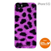 iPhone5s-YCM2P0074-78 [オリジナルデザイン apple iPhone5s アイフォン5s ケース (チーター柄 パープル)]