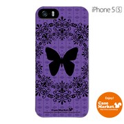 iPhone5s-YCM2P0078-78 [オリジナルデザイン apple iPhone5s アイフォン5s ケース (紫蝶々)]