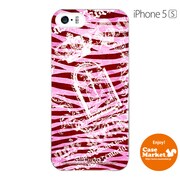 iPhone5s-YCM2P0083-78 [オリジナルデザイン apple iPhone5s アイフォン5s ケース (ゼブラ柄 ピンク)]