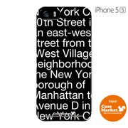 iPhone5s-YCM2P0091-78 [オリジナルデザイン apple iPhone5s アイフォン5s ケース (NewYork Typography ブラック)]