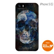 iPhone5s-YCM2P0093-78 [オリジナルデザイン apple iPhone5s アイフォン5s ケース (スカルローズクロス)]