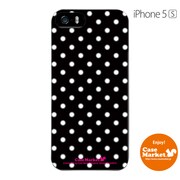 iPhone5s-YCM2P0098-78 [オリジナルデザイン apple iPhone5s アイフォン5s ケース (Dot Pattern キュート ブラック)]