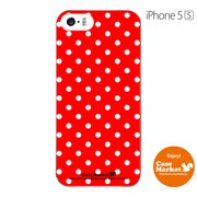 iPhone5s-YCM2P0100-78 [オリジナルデザイン apple iPhone5s アイフォン5s ケース (Dot Pattern キュート レッド)]