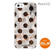 iPhone5s-YCM2P0136-78 [オリジナルデザイン apple iPhone5s アイフォン5s ケース (News-paper-Dot ホワイト)]