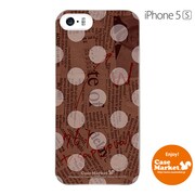 iPhone5s-YCM2P0137-78 [オリジナルデザイン apple iPhone5s アイフォン5s ケース (News-paper-Dot ブラウン)]