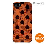 iPhone5s-YCM2P0138-78 [オリジナルデザイン apple iPhone5s アイフォン5s ケース (News-paper-Dot オレンジ)]