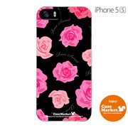 iPhone5s-YCM2P0244-78 [オリジナルデザイン apple iPhone5s アイフォン5s ケース (ローズスウィート ブラック)]