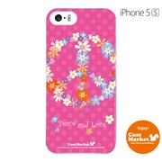iPhone5s-YCM2P0248-78 [オリジナルデザイン apple iPhone5s アイフォン5s ケース (ピース&ラブフラワー)]