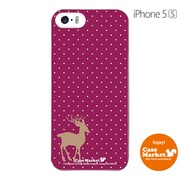 iPhone5s-YCM2P0283-78 [オリジナルデザイン apple iPhone5s アイフォン5s ケース (Dot Reindeer パープル)]
