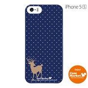 iPhone5s-YCM2P0284-78 [オリジナルデザイン apple iPhone5s アイフォン5s ケース (Dot Reindeer ブルー)]