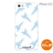 iPhone5s-YCM2P0287-78 [オリジナルデザイン apple iPhone5s アイフォン5s ケース (エッフェル塔コレクション ホワイトブルー)]