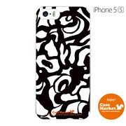 iPhone5s-YCM2P0376-78 [オリジナルデザイン apple iPhone5s アイフォン5s ケース (モノクロームフラワー)]