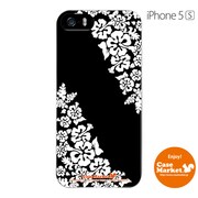 iPhone5s-YCM2P0378-78 [オリジナルデザイン apple iPhone5s アイフォン5s ケース (モノクロームハイビスカス)]