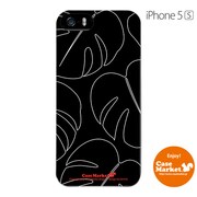 iPhone5s-YCM2P0419-78 [オリジナルデザイン apple iPhone5s アイフォン5s ケース (モダン モンステラ モノクロデザイン)]