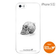 iPhone5s-YCM2P0456-78 [オリジナルデザイン apple iPhone5s アイフォン5s ケース (スカルヘッドフラワー ホワイトプレート)]