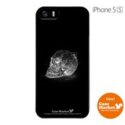 iPhone5s-YCM2P0457-78 [オリジナルデザイン apple iPhone5s アイフォン5s ケース (スカルヘッドフラワー ブラックプレート)]