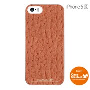 iPhone5s-YCM2P0518-78 [オリジナルデザイン apple iPhone5s アイフォン5s ケース (オーストリッチ パターン レットブラウン)]